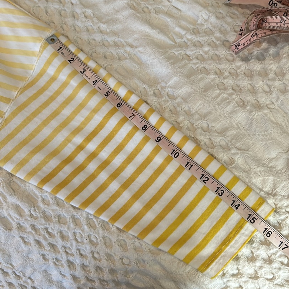 Joules bumble bee Marina yellow stripe long sleeve top plus size 22 cotton - Picture 14 of 16